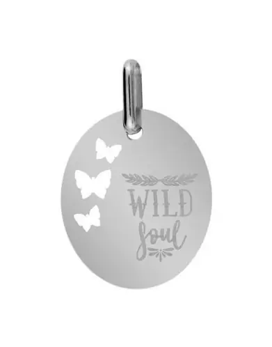 Médaille Ovale M Ajourée Papillons Wild Soul