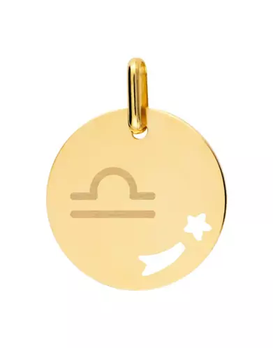 Médaille Ronde M Ajourée Étoile Filante Signe Zodiaque
