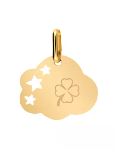 Médaille Nuage M Ajourée Étoiles Trèfle