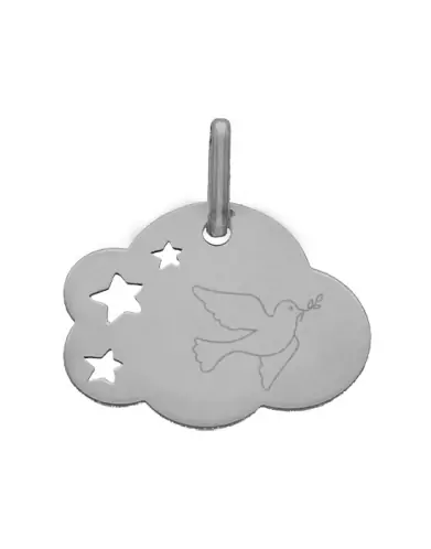 Médaille Nuage M Ajourée Étoiles Colombe