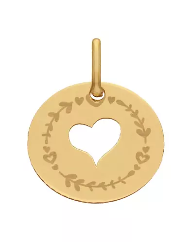 Médaille Coeur Ajouré M Décor Coeur