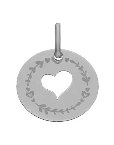 Médaille Coeur Ajouré M Décor Coeur