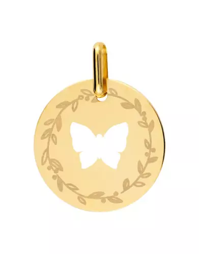 Médaille Papillon Ajouré S Couronne de Laurier
