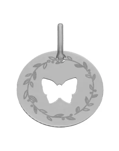 Médaille Papillon Ajouré M Décor Laurier