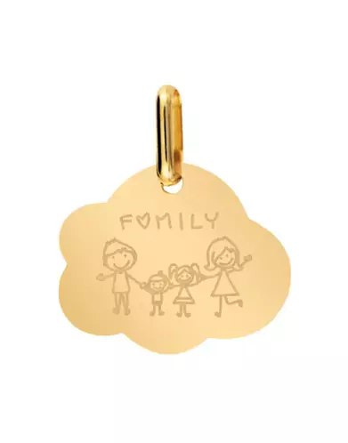 Médaille Nuage M Dessin Famille