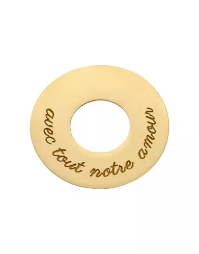 Médaille à Personnaliser en Or Cercle