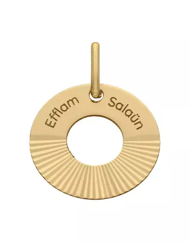 Médaille à Personnaliser en Or Cercle Soleil
