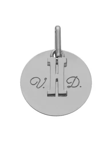 Médaille Ronde Or à Graver & Son Initiale