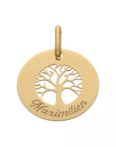 Médaille Or Arbre de Vie Personnalisable
