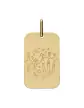 Médaille Rectangle en Or à Personnaliser avec un Dessin