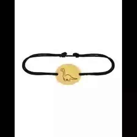 Bracelet Ovale en Or sur Cordon &agrave; Personnaliser avec un Dessin image cachée