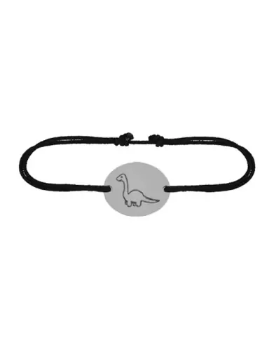 Bracelet Ovale en Or sur Cordon à Personnaliser avec un Dessin