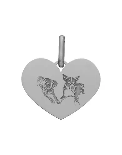 Médaille Cœur en Or à personnaliser avec une photo