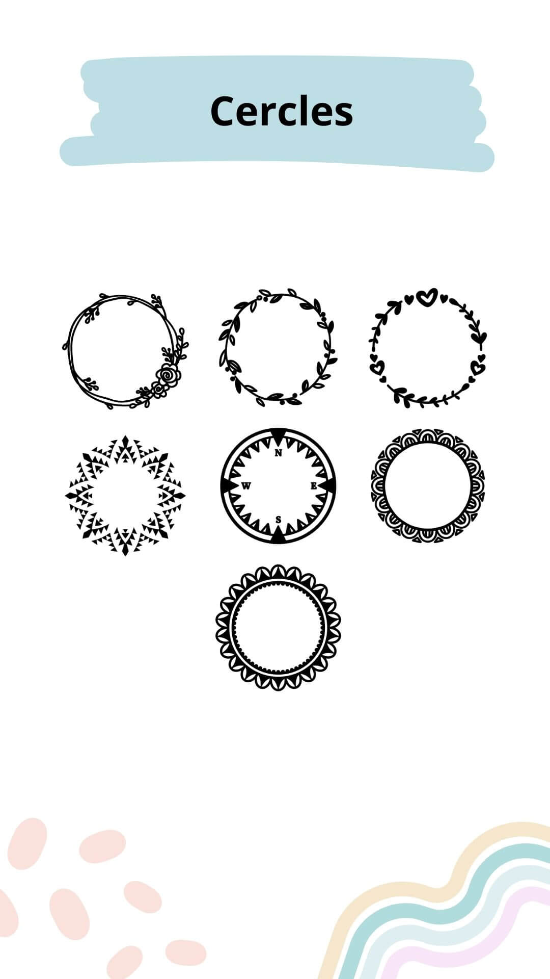 bijoux avec décors cercles