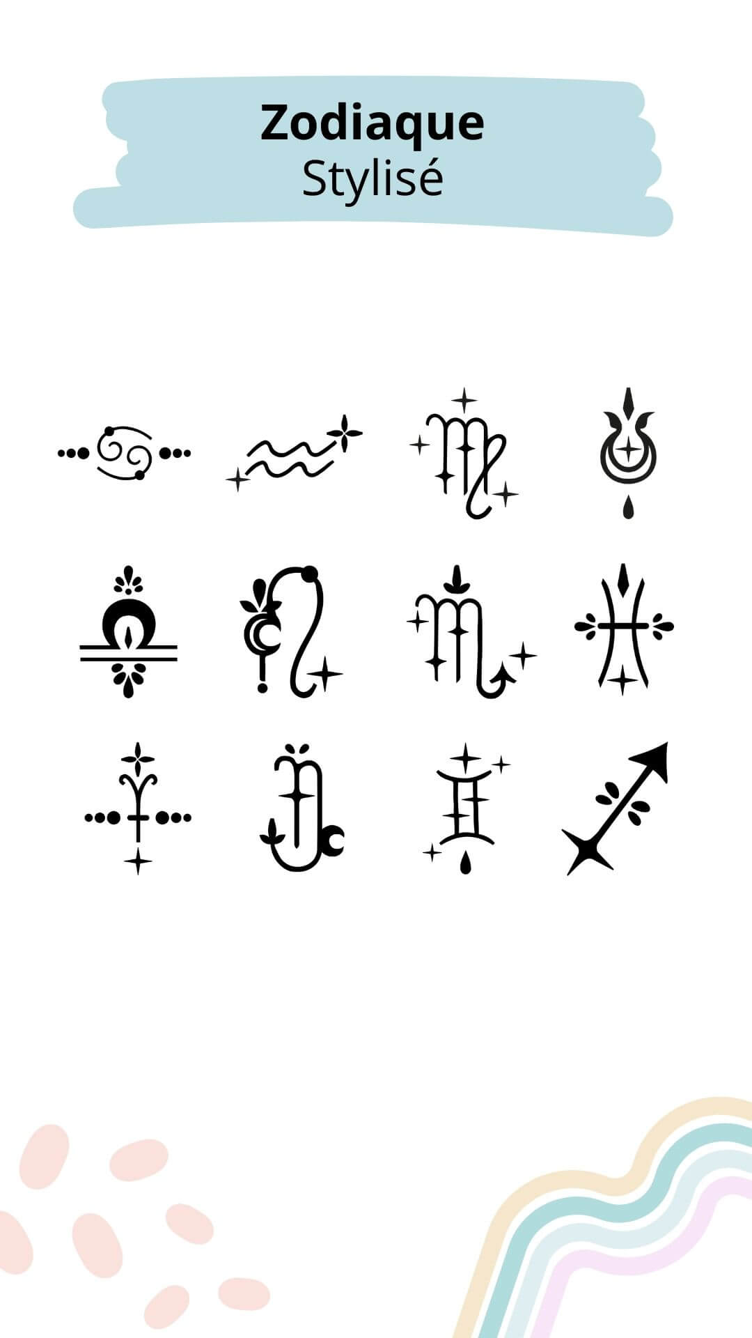 bijoux avec zodiaque stylisé