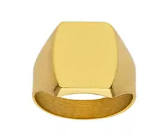 Chevalière Tonneau à Graver en Or