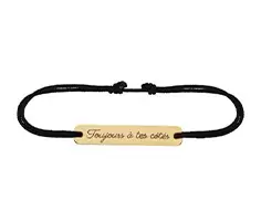 Bracelet Plaque Message en Or